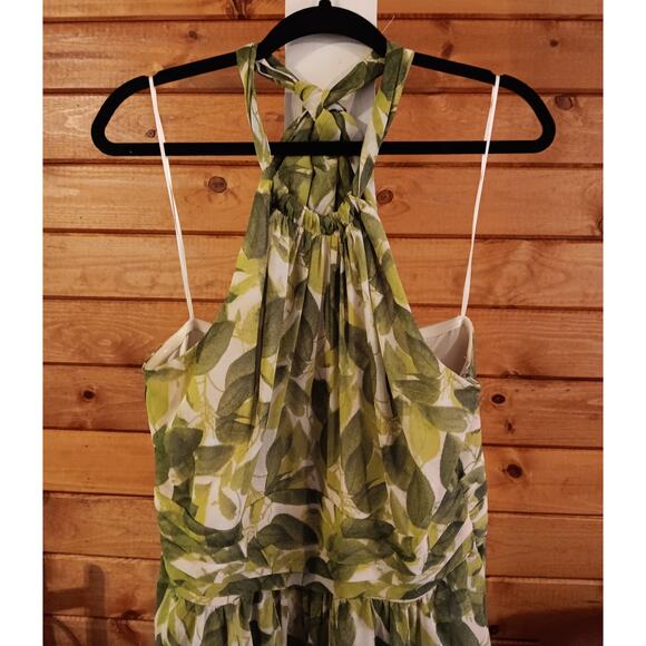 Vince Camuto Leaf Patterned size 12 Halter Dress - Picture 7 of 7